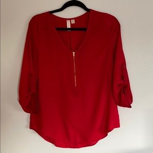 Red blouse